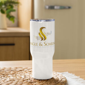 Single & Soaring Travel Tumbler with a handle