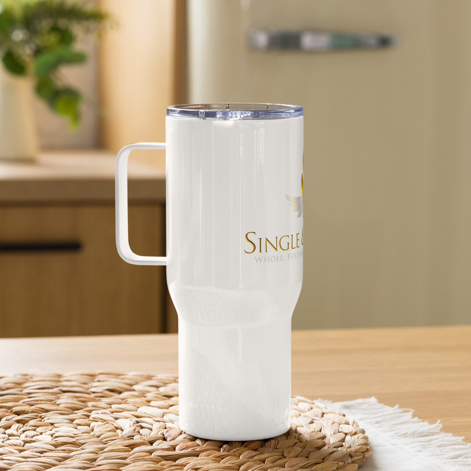 Single & Soaring Travel Tumbler with a handle - Image 2